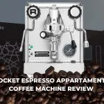 Rocket Espresso Appartamento coffee machine placed infront of the Coffee Complex shop.