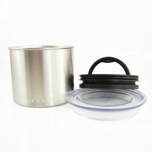 Airscape Classic 4 Coffee Canister Brushed Silver