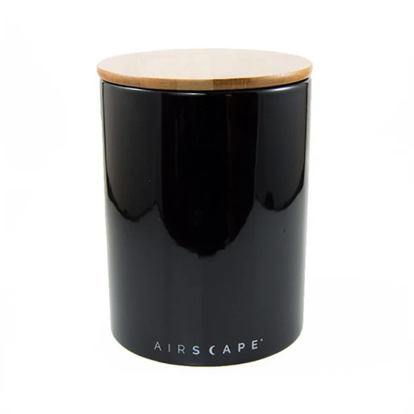 Airscape Ceramic 7" Coffee Canister Obsidian Black