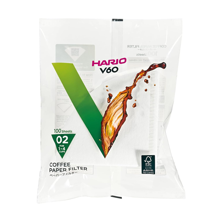 Hario VCF 02 100W Coffee Paper Filter (Natural White)