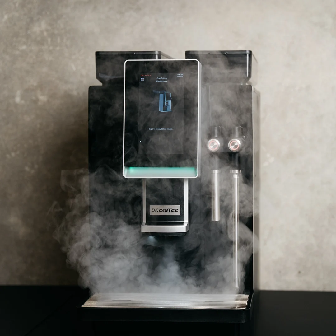 Automatic Office Coffee Machine Cleaning Cycle